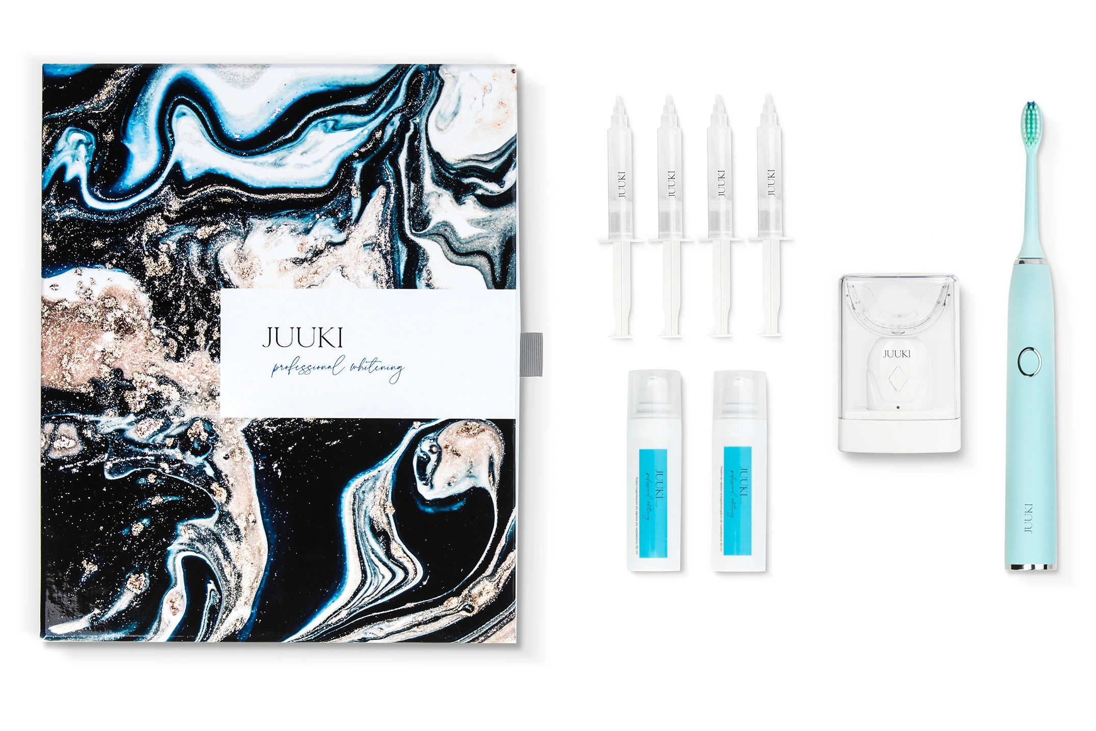 JUUKI HOME ZEN – kompletny domowy zestaw do wybielania zębów z PAP i lampą LED